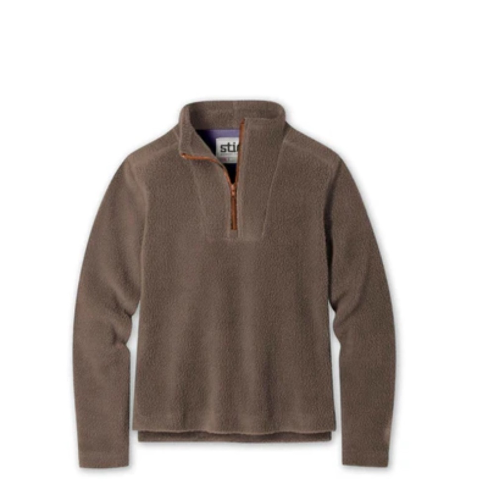 Stip Rawlins shearling Fleece half zip in color Elk Shadow size M